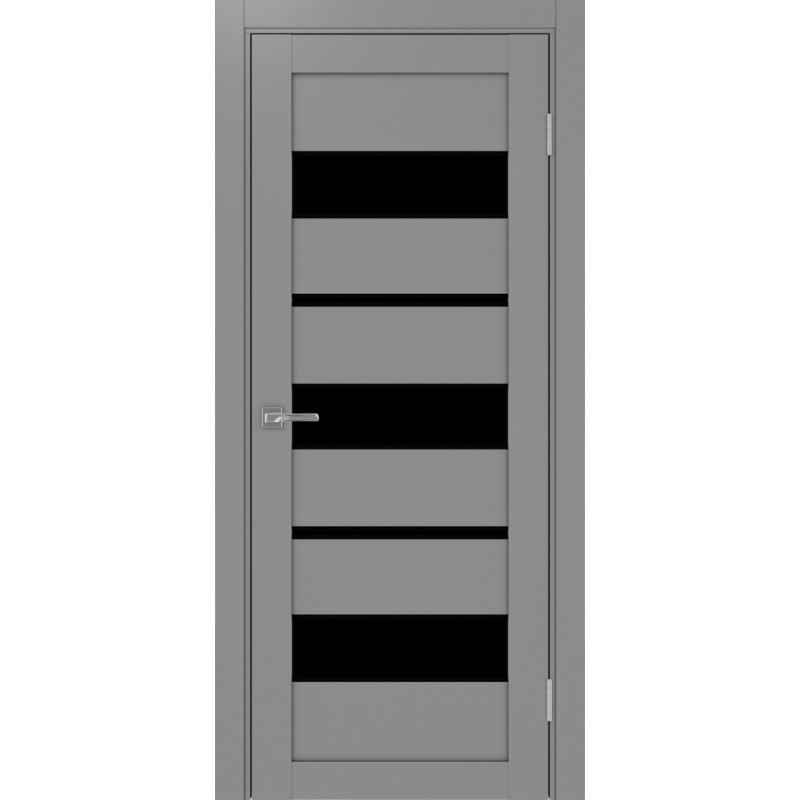 Межкомнатная дверь Турин 526.122 АППmax молдинг SB, цвет серый, заполнение LACчерный, размер 200*80 см.