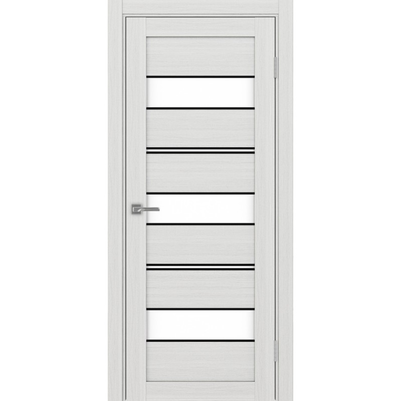 Межкомнатная дверь Турин 526.122 АППmax молдинг SB, цвет ясень серебристый, заполнение LACбелый, размер 200*80 см.