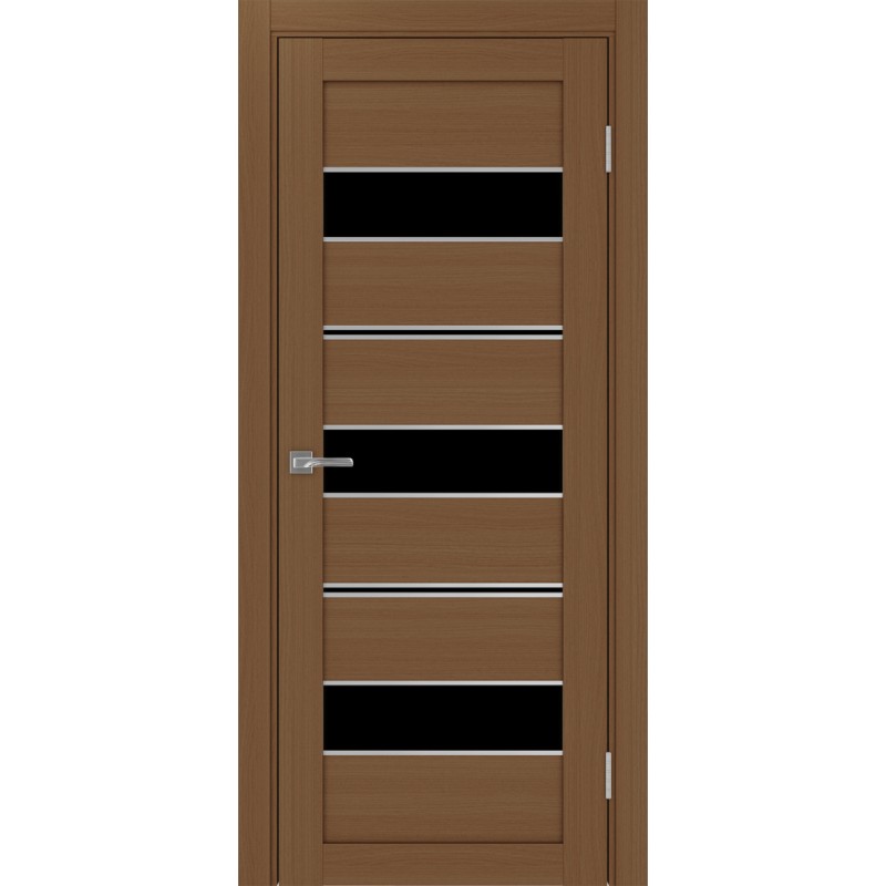 Межкомнатная дверь Турин 526.122 АППmax молдинг SC, цвет орех NL, заполнение LACчерный, размер 200*80 см.