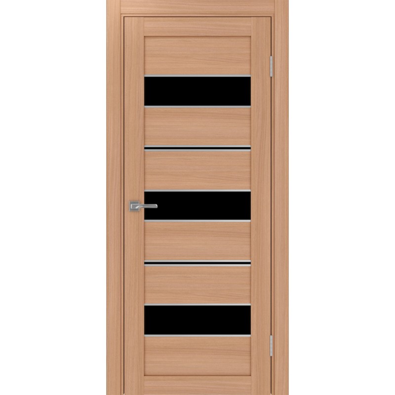 Межкомнатная дверь Турин 526.122 АППmax молдинг SC, цвет ясень тёмный, заполнение LACчерный, размер 200*80 см.