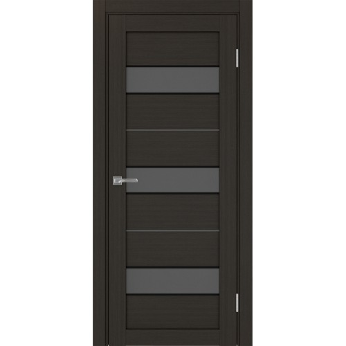 Турин 526АПС.122, цвет Венге FL, молдинг алюм.чёрн стекло Графит матовое, размер 80*200 см.