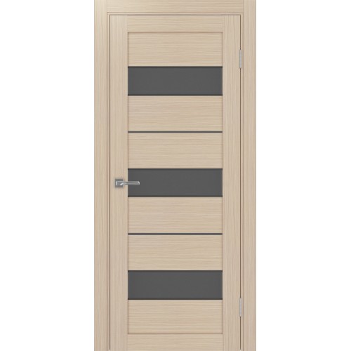 Турин 526АПС.122, цвет Дуб беленый FL, молдинг алюм.чёрн стекло Графит матовое, размер 80*200 см.