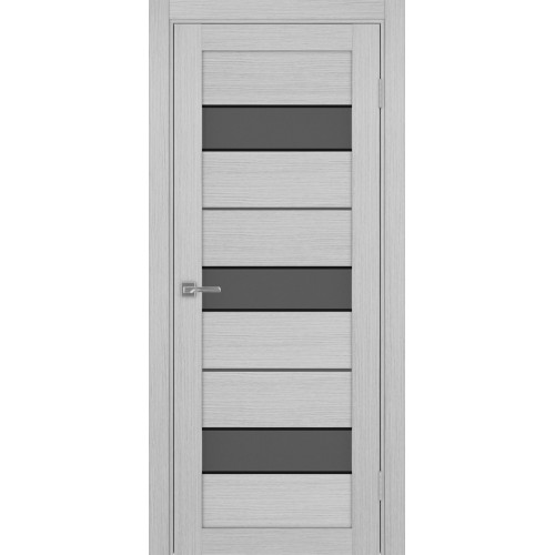 Турин 526АПС.122, цвет Дуб Серый FL, молдинг алюм.чёрн стекло Графит матовое, размер 80*200 см.