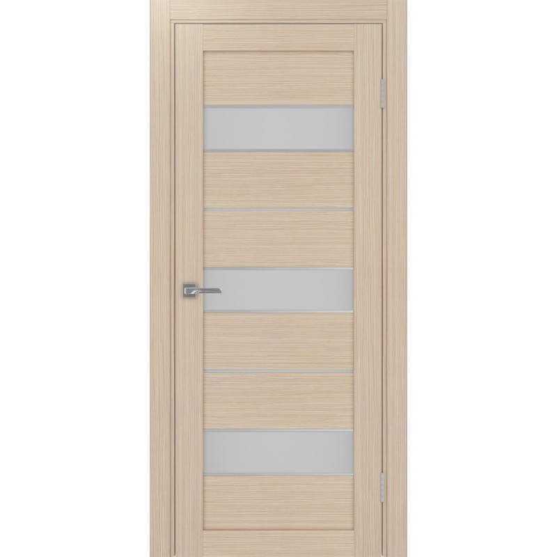 Межкомнатная дверь Турин 526АПС.122, цвет Дуб беленый FL, молдинг алюм.хром стекло Мателюкс, размер 80*200 см.