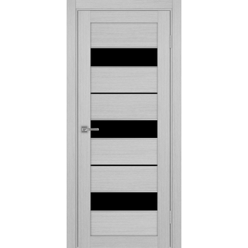 Межкомнатная дверь Турин 526.122 АПС молдинг SC, цвет дуб серый FL, заполнение LACчерный, размер 200*80 см.