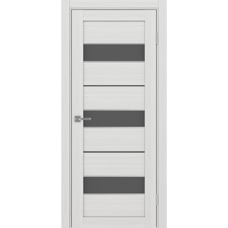 Межкомнатная дверь Турин 526.122 АПС молдинг SC, цвет ясень серебристый, заполнение Графит матовое, размер 200*80 см.