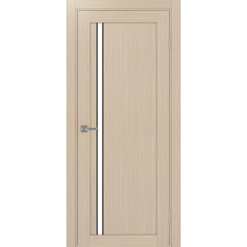 Межкомнатная дверь Турин 527АПС.121, цвет Дуб беленый FL, молдинг алюм.чёрн стекло LACбелый, размер 80*200 см.