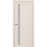 Турин 527АПС.121, цвет Ясень перламутровый молдинг алюм.чёрн стекло LACбелый, размер 80*200 см.