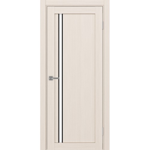 Турин 527АПС.121, цвет Ясень перламутровый молдинг алюм.чёрн стекло LACбелый, размер 80*200 см.