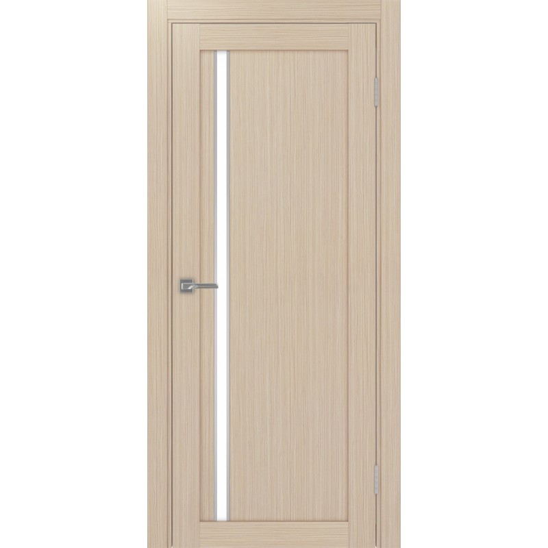 Межкомнатная дверь Турин 527АПС.121, цвет Дуб беленый FL, молдинг алюм.хром стекло LACбелый, размер 80*200 см.