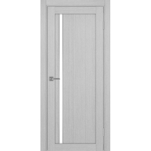 Турин 527АПС.121, цвет Дуб Серый FL, молдинг алюм.хром стекло LACбелый, размер 80*200 см.