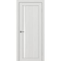 Турин 527АПС.121, цвет Ясень серебристый, молдинг алюм.хром стекло LACбелый, размер 80*200 см.