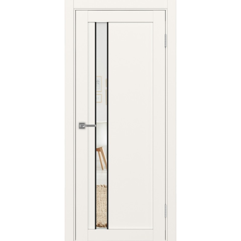 Межкомнатная дверь Турин 528.121 АПП молдинг SB, цвет, бежевый, заполнение Зеркало/Зеркало, размер 200*80 см.