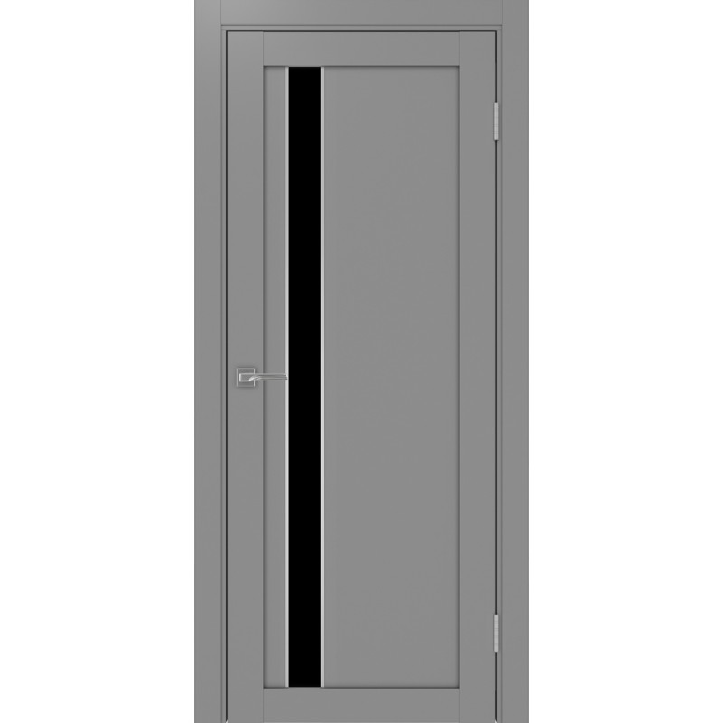 Межкомнатная дверь Турин 528.121 АПП молдинг SC, цвет серый, заполнение LACчерный, размер 200*80 см.