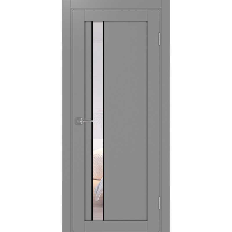 Межкомнатная дверь Турин 528.121 АПС молдинг SB, цвет серый, заполнение Прозрачное, размер 200*80 см.