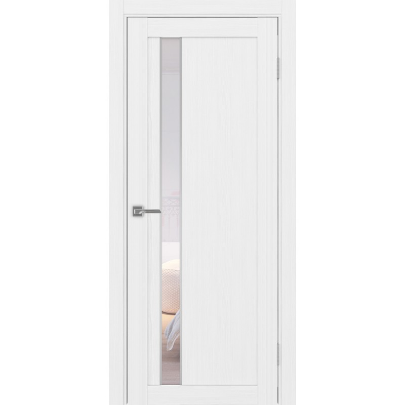 Межкомнатная дверь Турин 528.121 АПС молдинг SC, цвет белый лёд, заполнение Прозрачное, размер 200*80 см.