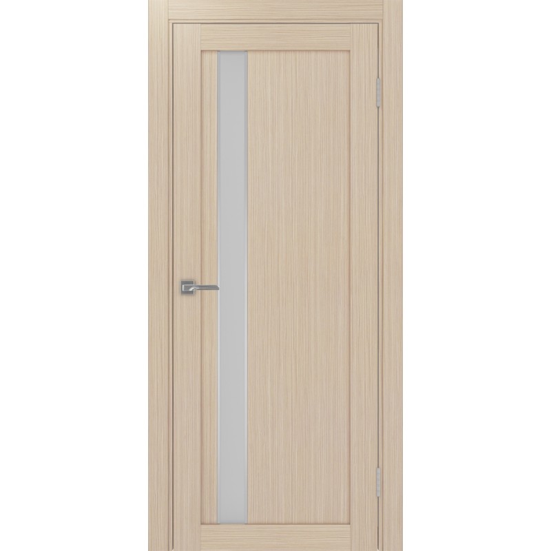 Межкомнатная дверь Турин 528AПС.121, цвет Дуб беленый FL, молдинг алюм.хром стекло Мателюкс, размер 80*200 см.