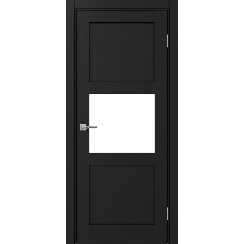 Межкомнатная дверь Турин 530.121, цвет Антрацит стекло LACбелый, размер 80*200 см.