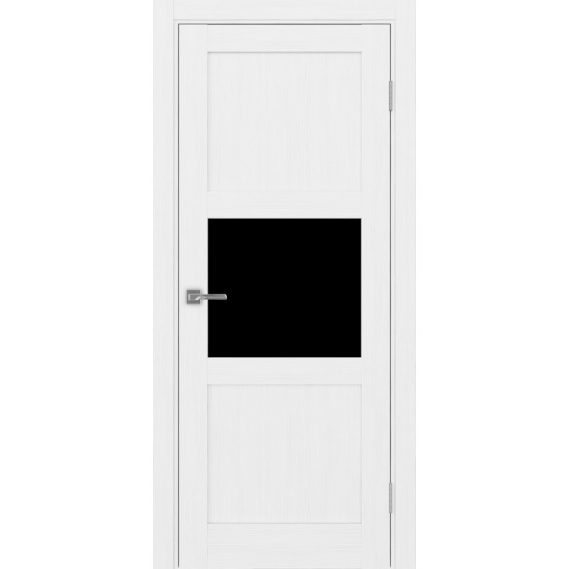 Межкомнатная дверь Турин 530.121, цвет белый лёд, заполнение LACчерный, размер 200*80 см.