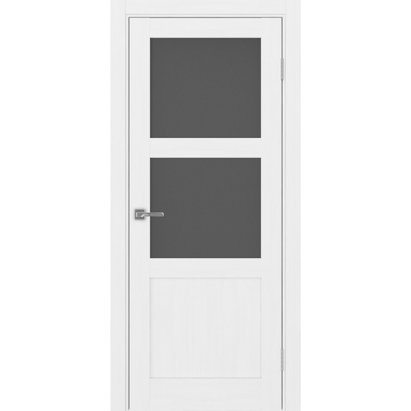 Межкомнатная дверь Турин 530.221, цвет белый лёд, заполнение Графит матовое, размер 200*80 см.