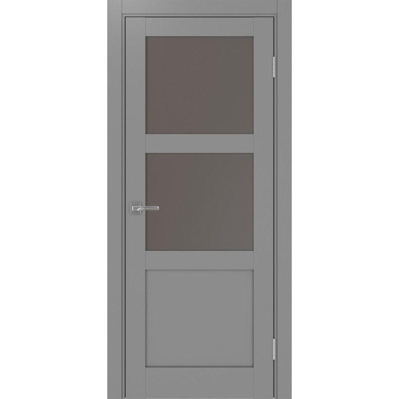 Межкомнатная дверь Турин 530.221, цвет серый, заполнение Бронза матовое, размер 200*80 см.