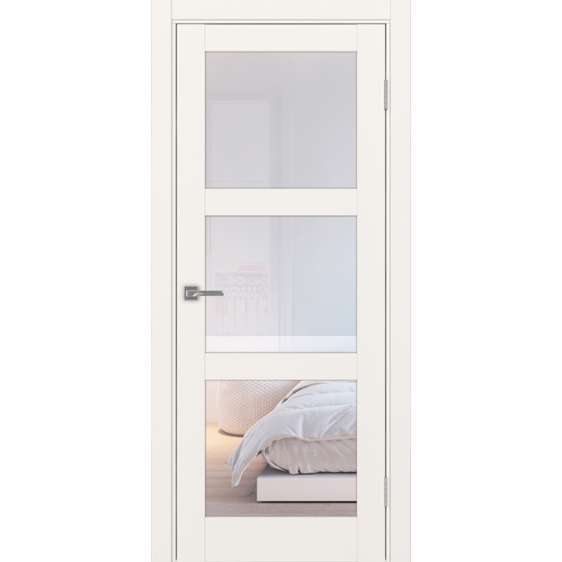 Межкомнатная дверь Турин 530.222, цвет, бежевый, заполнение Прозрачное, размер 200*80 см.