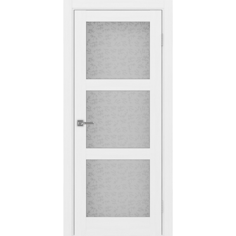 Межкомнатная дверь Турин 530.222, цвет белый лёд, заполнение Дали бесцветное, размер 200*80 см.