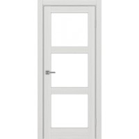 Турин 530.222, цвет Ясень серебристый стекло LACбелый, размер 80*200 см.