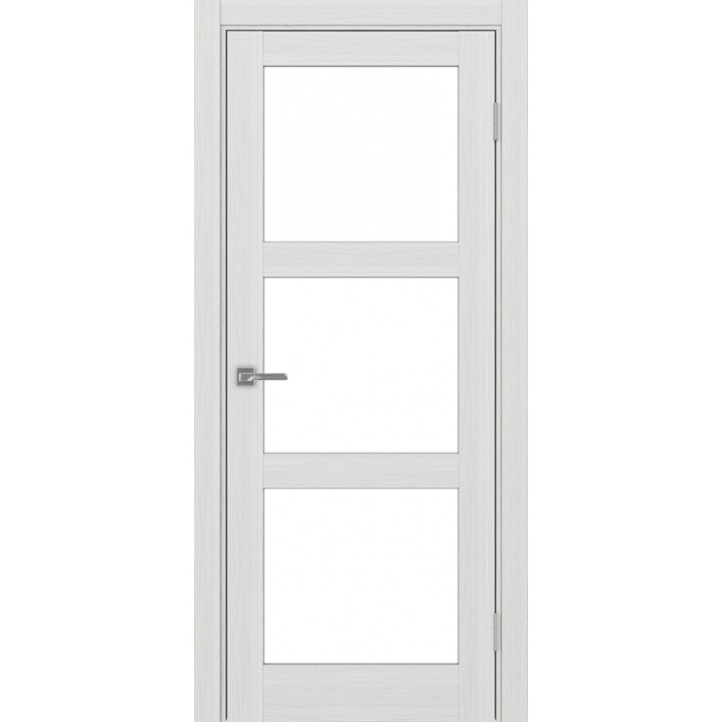 Межкомнатная дверь Турин 530.222, цвет ясень серебристый, заполнение LACбелый, размер 200*80 см.