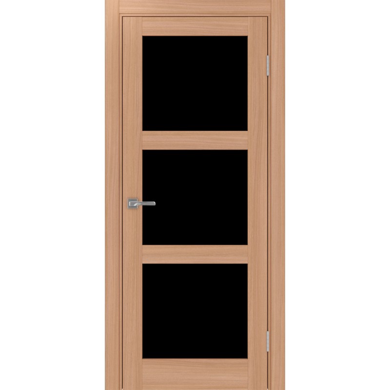 Межкомнатная дверь Турин 530.222, цвет ясень тёмный, заполнение LACчерный, размер 200*80 см.