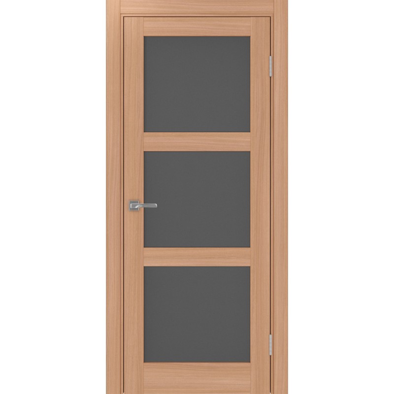 Межкомнатная дверь Турин 530.222, цвет ясень тёмный, заполнение Графит матовое, размер 200*80 см.