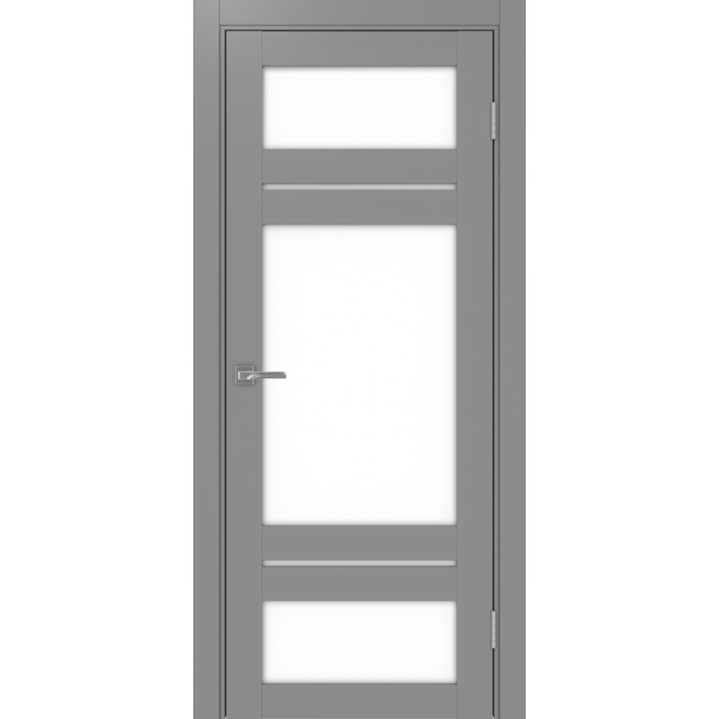 Межкомнатная дверь Турин 532.22222, цвет серый, заполнение LACбелый, размер 200*80 см.