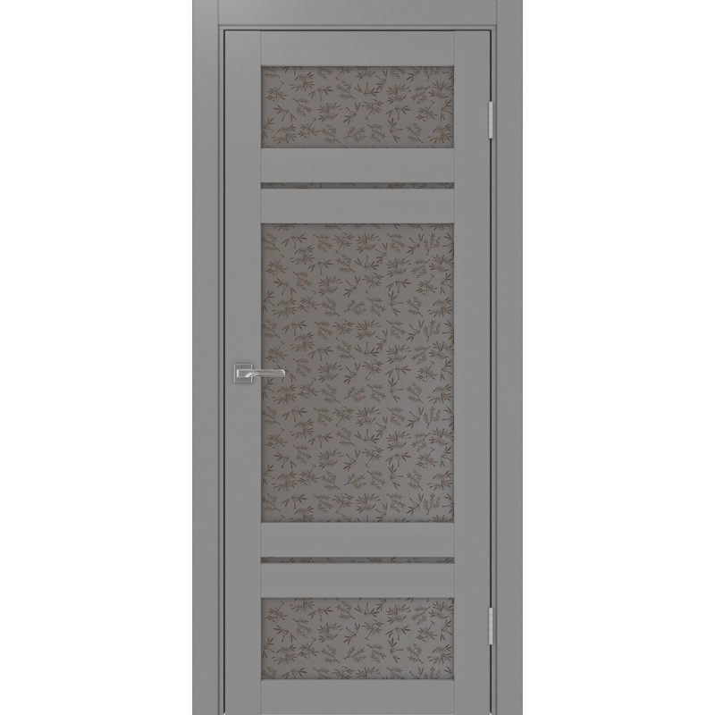 Межкомнатная дверь Турин 532.22222, цвет серый, заполнение Дали бронзовое, размер 200*80 см.