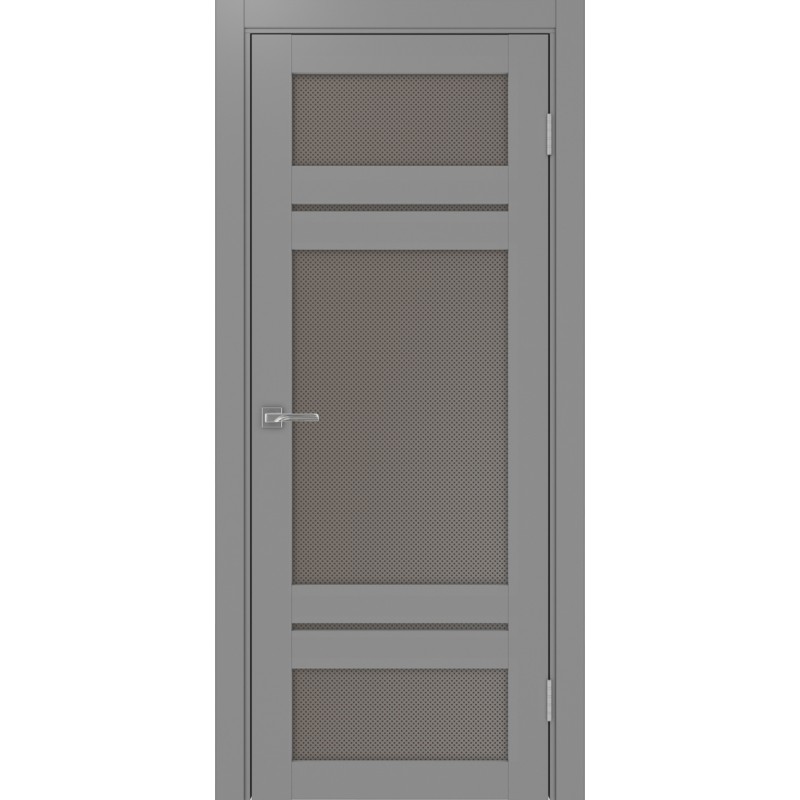 Межкомнатная дверь Турин 532.22222, цвет серый, заполнение Пунта бронзовое, размер 200*80 см.
