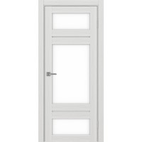 Турин 532.22222, цвет Ясень серебристый стекло LACбелый, размер 80*200 см.