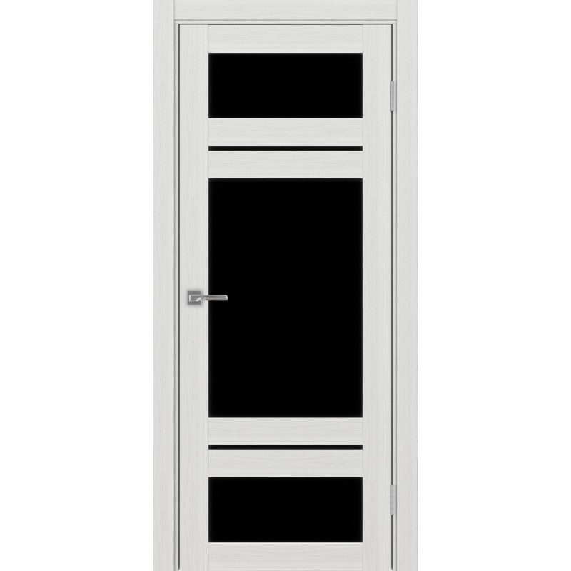 Межкомнатная дверь Турин 532.22222, цвет ясень серебристый, заполнение LACчерный, размер 200*80 см.