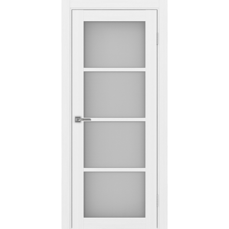 Межкомнатная дверь Турин 540.2222, цвет белый лёд, заполнение Пунта бесцветное, размер 200*80 см.