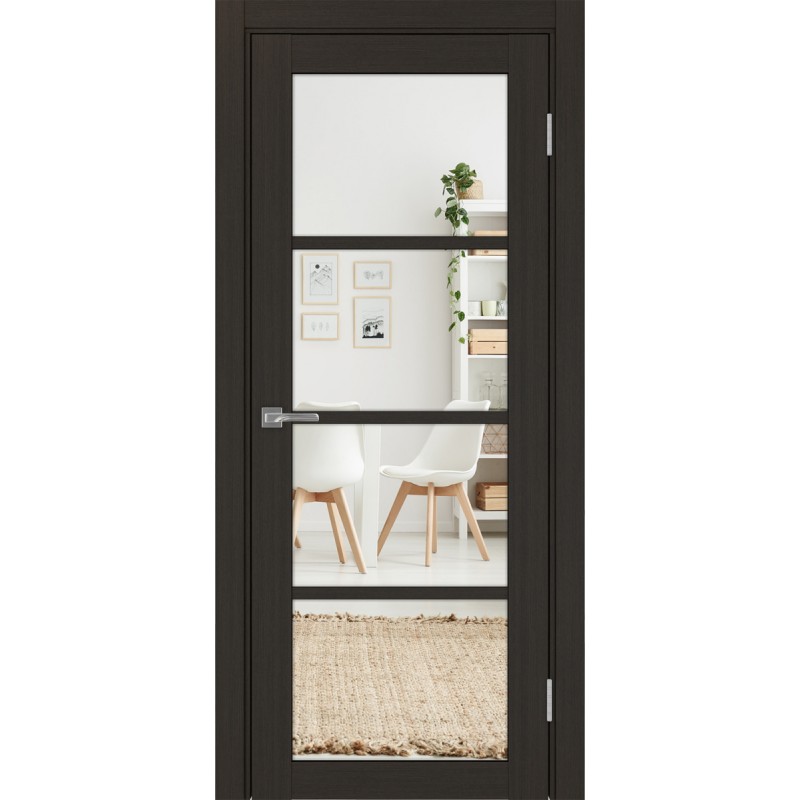 Межкомнатная дверь Турин 540.2222, цвет венге FL, заполнение Зеркало/Зеркало, размер 200*80 см.