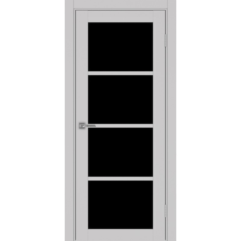 Межкомнатная дверь Турин 540.2222, цвет пепельный, заполнение LACчерный, размер 200*80 см.