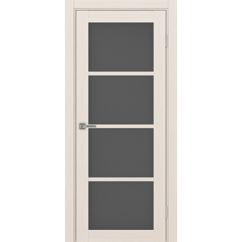 Межкомнатная дверь Турин 540.2222, цвет ясень перламутровый, заполнение Графит матовое, размер 200*80 см.