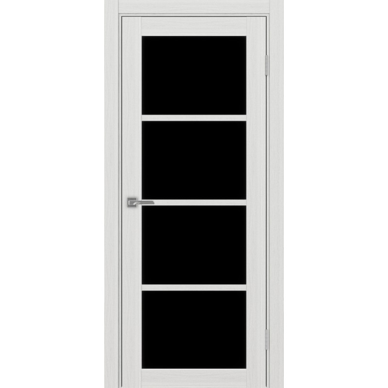 Межкомнатная дверь Турин 540.2222, цвет ясень серебристый, заполнение LACчерный, размер 200*80 см.