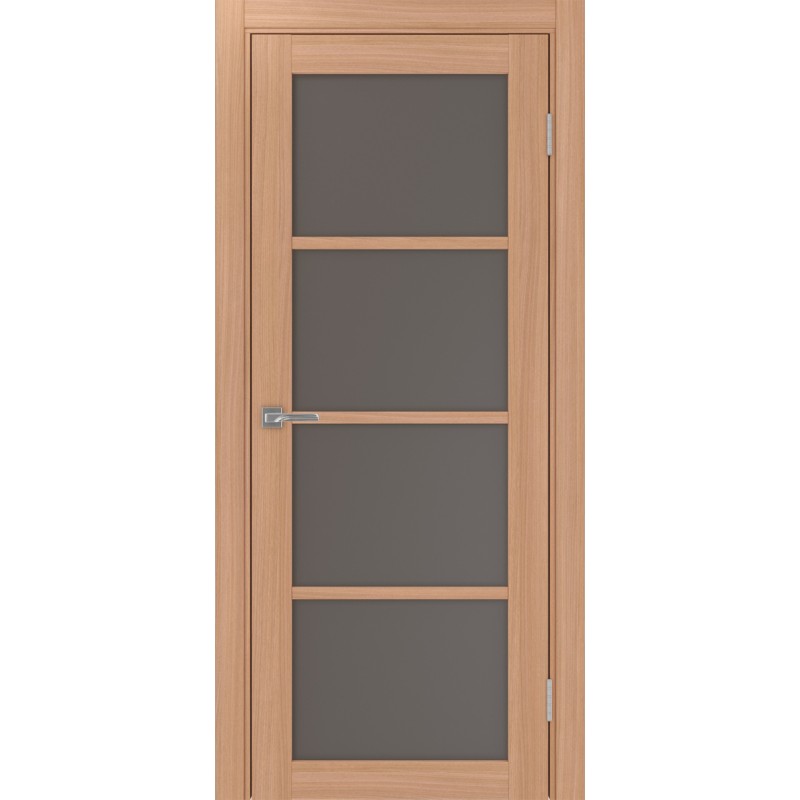 Межкомнатная дверь Турин 540.2222, цвет ясень тёмный, заполнение Бронза матовое, размер 200*80 см.