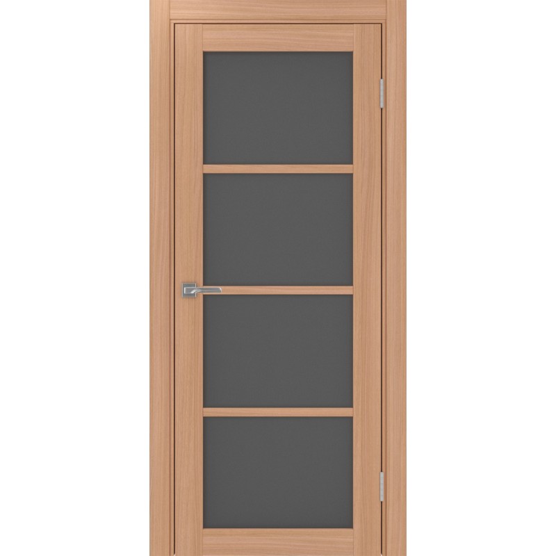 Межкомнатная дверь Турин 540.2222, цвет ясень тёмный, заполнение Графит матовое, размер 200*80 см.