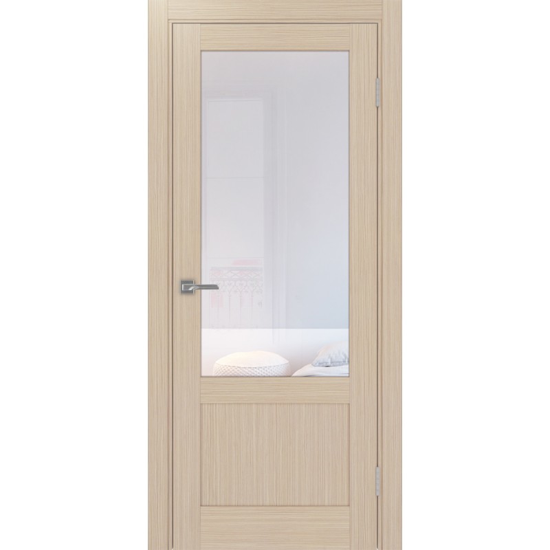 Межкомнатная дверь Турин 540ПФ.21, цвет дуб беленый FL, заполнение Прозрачное, размер 200*80 см.