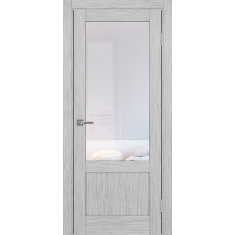 Межкомнатная дверь Турин 540ПФ.21, цвет дуб серый FL, заполнение Прозрачное, размер 200*80 см.