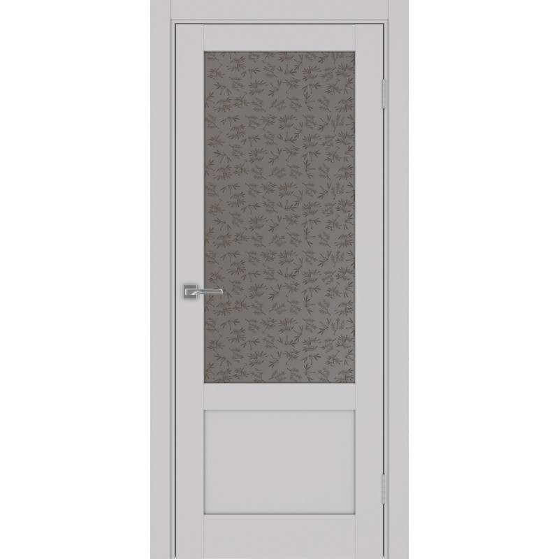 Межкомнатная дверь Турин 540ПФ.21, цвет пепельный, заполнение Дали бронзовое, размер 200*40 см.