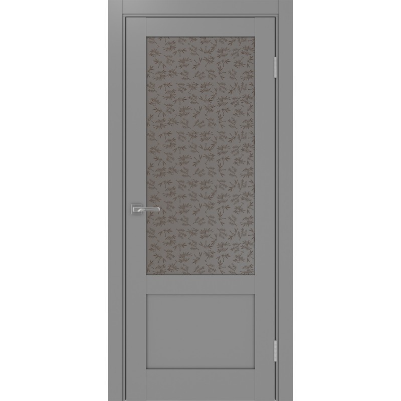 Межкомнатная дверь Турин 540ПФ.21, цвет серый, заполнение Дали бронзовое, размер 200*70 см.