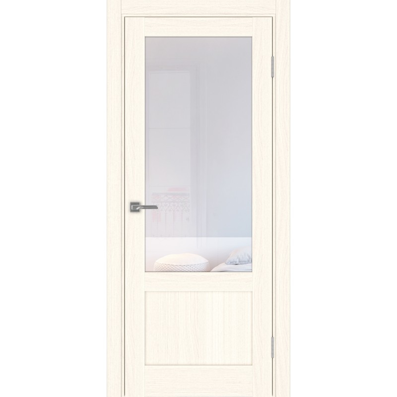 Межкомнатная дверь Турин 540ПФ.21, цвет ясень светлый, заполнение Прозрачное, размер 200*80 см.