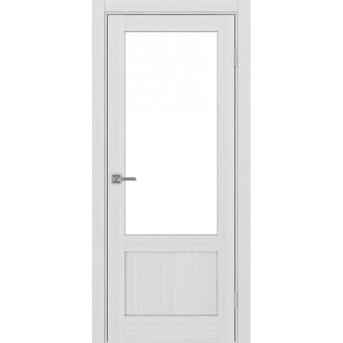 Турин 540ПФ.21, цвет Ясень серебристый стекло LACбелый, размер 80*200 см.