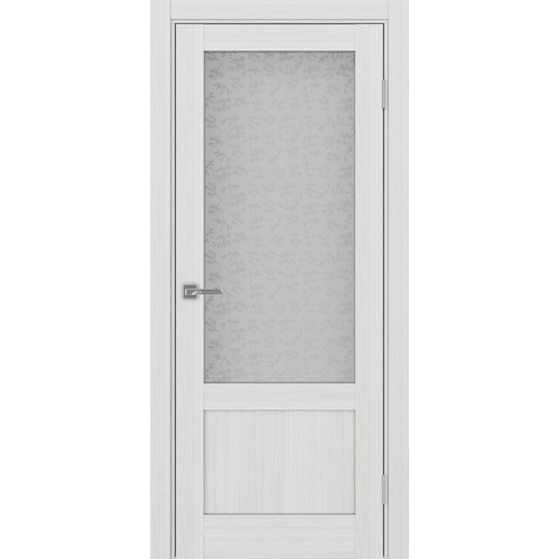 Межкомнатная дверь Турин 540ПФ.21, цвет ясень серебристый, заполнение Дали бесцветное, размер 200*80 см.